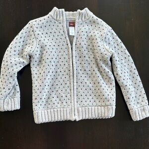 Tea Collection Cozy Gray and Green Knit Sweater